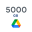 Almacenamiento Compartido 5000 GB Google Drive