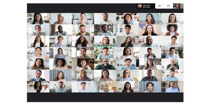 49 participantes en una sola vista con Google Meet 49 participantes en una sola vista con Google Meet